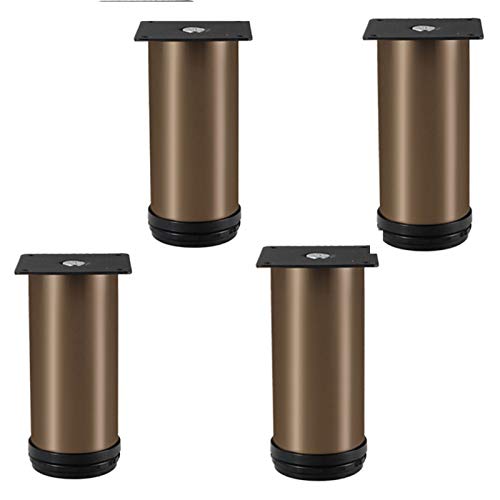 GUIXAN 4 Stück verstellbare Metall-Sofabeine, DIY runde Möbelbeine, Fußbett, Couchfüße, Edelstahl-Schrankbeine, für Kleiderschrank, Couchtische, Nachttisch, TV-Ständer, Schrank, mit Schra GUIXAN 4 Stück verstellbare Metall-Sofabeine, DIY runde Möbelbeine, Fußbett, Couchfüße, Edelstahl-Schrankbeine, für Kleiderschrank, Couchtische, Nachttisch, TV-Ständer, Schrank, mit Schra von GUIXAN