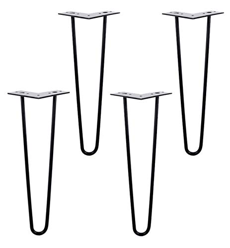 GUIXAN 4-teilige Möbelbeine, Haarnadelbeine aus Metall, 2 Stangen, Tischbeine, für Esstisch/Stühle, Ersatzbeine, Eisen, Höhe 5,9 Zoll bis 34 Zoll, Schwarz, mit Schrauben und Fußpolstern GUIXAN 4-teilige Möbelbeine, Haarnadelbeine aus Metall, 2 Stangen, Tischbeine, für Esstisch/Stühle, Ersatzbeine, Eisen, Höhe 5,9 Zoll bis 34 Zoll, Schwarz, mit Schrauben und Fußpolstern von GUIXAN