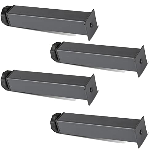 GUIXAN 4-teiliges höhenverstellbares Stützbein für Bettrahmen, schweres Stützbein für Bettmittellatten, Möbelbeine aus Metall und Stahl, für Bettsofa-Kabinenzubehör, Vierkantrohr, mit Sch GUIXAN 4-teiliges höhenverstellbares Stützbein für Bettrahmen, schweres Stützbein für Bettmittellatten, Möbelbeine aus Metall und Stahl, für Bettsofa-Kabinenzubehör, Vierkantrohr, mit Sch von GUIXAN