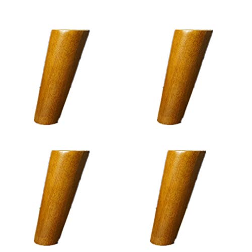 GUIXAN 4er-Pack Möbelbeine aus Eiche, Couchbeine, Tischbeine, Möbelbeine aus dunklem Holz, Schrankbeine, Sofafüße, Fußhocker, Ersatzbeine für Bett, Tisch, Stuhl, Schrank, Couch, Lounge, m von GUIXAN