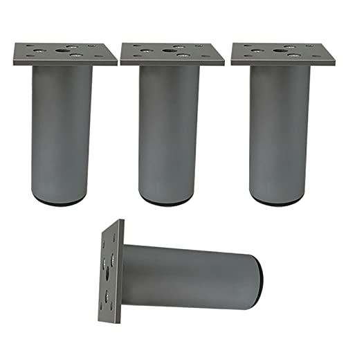 GUIXAN 4er-Pack Möbelbeine aus Metall, Schrankfüße, Küchenfüße, Sofafüße, Tischbeine, Arbeitsplatte, Bar, TV, Schreibtisch, Bett, Couch, Beine, runde Stützfüße, Aluminiumlegierung, höhenv von GUIXAN