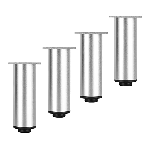 GUIXAN 4er-Set Möbelbeine aus Metall, Aluminiumlegierung, Schrankbeine, Tisch, Bett, Schränke, Bücherregal, Füße, Ersatzfüße für Sofa, Couch, Küchenregale, höhenverstellbare Füße, mit Sch von GUIXAN