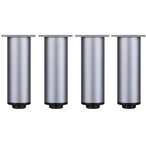 GUIXAN 4er-Set Möbelbeine aus Metall, Aluminiumlegierung, Schrankbeine, Tisch, Bett, Schränke, Bücherregal, Füße, Ersatzfüße für Sofa, Couch, Küchenregale, höhenverstellbare Füße, mit Sch von GUIXAN