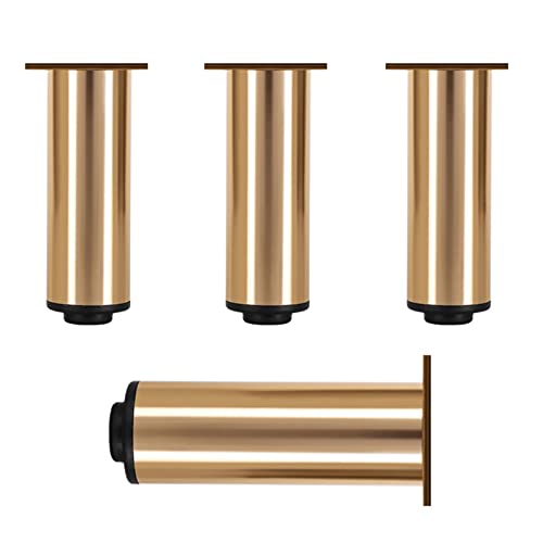 GUIXAN 4er-Set Möbelbeine aus Metall, Aluminiumlegierung, Schrankbeine, Tisch, Bett, Schränke, Bücherregal, Füße, Ersatzfüße für Sofa, Couch, Küchenregale, höhenverstellbare Füße, mit Sch von GUIXAN