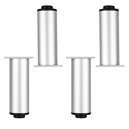 GUIXAN 4er-Set Möbelbeine aus Metall, Schrankbeine aus Aluminiumlegierung, Tischbeine, Bettschränke, Bücherregalfüße, Ersatzfüße für Sofa, Couch, Küchenregale, höhenverstellbare Füße, mit von GUIXAN