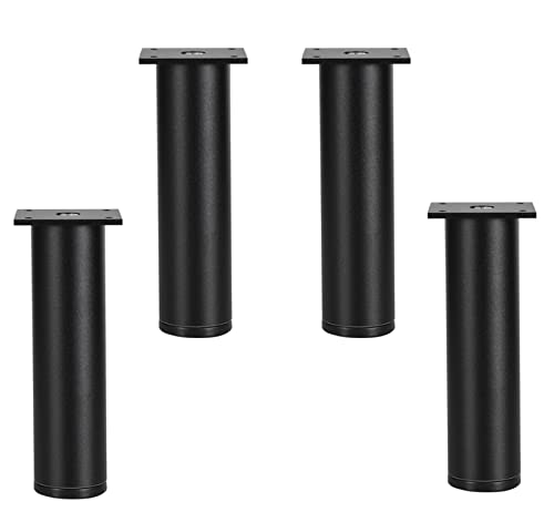 GUIXAN 4er-Set verstellbare Möbelbeine, Sofabeine aus Metall, Tischbeine, runde Schrankbeine, Sockelfuß, Couchtische aus Aluminiumlegierung, Bettfuß, Belastungsgewicht 300 kg, mit Schraub von GUIXAN