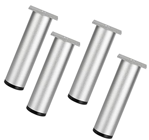 GUIXAN 4er-Set verstellbare Möbelbeine, Sofabeine aus Metall, Tischbeine, runde Schrankbeine, Sockelfuß, Couchtische aus Aluminiumlegierung, Bettfuß, Traglast 300 kg, mit Schrauben (18 cm von GUIXAN