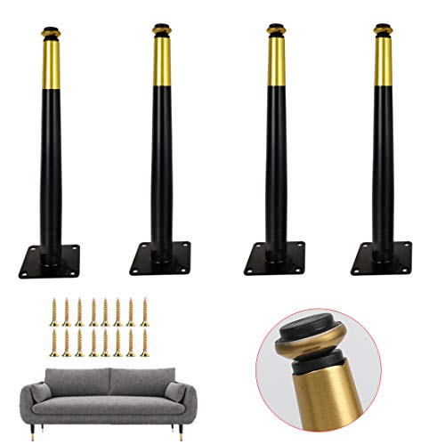 GUIXAN 4er-Set verstellbare Möbelbeine aus Metall, Tischbeine aus Eisen, Ersatz-Sofabeine, konische Schrankfüße, Couchtischbeine, für TV-Schrank, Stuhl, Nachttisch, Ottomane, Höhe 10,5–72 von GUIXAN