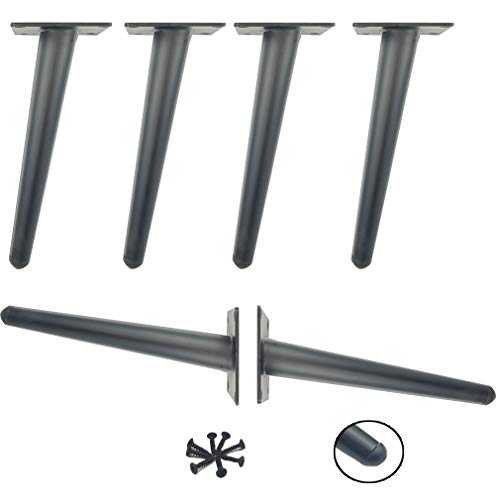 GUIXAN 6er-Pack Möbelbeine, Schwarze Sofafüße, runde Tischbeine, Eisen, Tragfähigkeit 400 kg, Durchmesser 80 mm x 19 mm, mit Schrauben GUIXAN 6er-Pack Möbelbeine, Schwarze Sofafüße, runde Tischbeine, Eisen, Tragfähigkeit 400 kg, Durchmesser 80 mm x 19 mm, mit Schrauben von GUIXAN