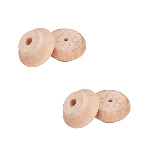 GUIXAN Ersatzbeine für Massivholzmöbel, Brötchenfüße aus Holz, runde Schrankbeine, erhöhte Beine für Küchensofas, TV-Schränke, Kommoden, Stühle, Hocker, Bücherregale, 4er-Set, mit Schraub von GUIXAN