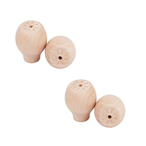 GUIXAN Ersatzbeine für Massivholzmöbel, Brötchenfüße aus Holz, runde Schrankbeine, erhöhte Beine für Küchensofas, TV-Schränke, Kommoden, Stühle, Hocker, Bücherregale, 4er-Set, mit Schraub GUIXAN Ersatzbeine für Massivholzmöbel, Brötchenfüße aus Holz, runde Schrankbeine, erhöhte Beine für Küchensofas, TV-Schränke, Kommoden, Stühle, Hocker, Bücherregale, 4er-Set, mit Schraub von GUIXAN