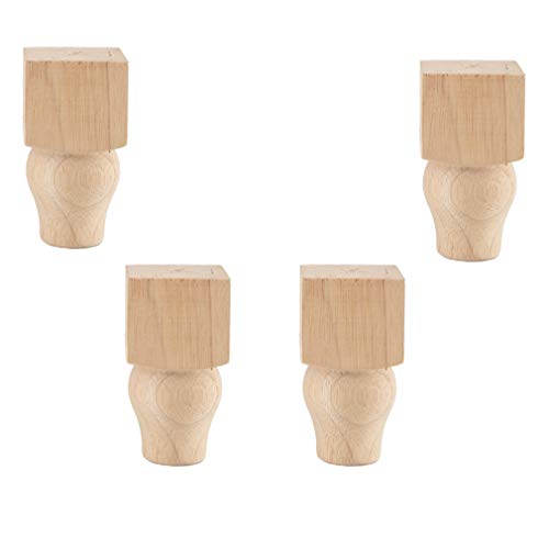 GUIXAN Massivholz-Möbelbeine, unlackierte, kürbisförmige Brötchenfüße, quadratische Sofafüße aus Holz, für Bett/Couch/Schrank/Bank/Stuhl/Ottomane/Couchtisch/TV-Ständer/Sofa/Kommode, Harth GUIXAN Massivholz-Möbelbeine, unlackierte, kürbisförmige Brötchenfüße, quadratische Sofafüße aus Holz, für Bett/Couch/Schrank/Bank/Stuhl/Ottomane/Couchtisch/TV-Ständer/Sofa/Kommode, Harth von GUIXAN