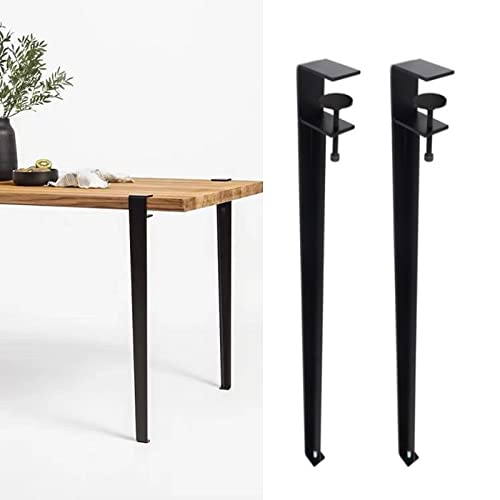 GUIXAN Metallklemmen-Tischbeine, F-förmige Möbelbeine, Couchtischbeine, Stangenbeine, für DIY-Möbelkonsole, kein Stanzdesign zum Schutz des Desktops, mit Bodenschutz (71 cm (27,9 Zoll), s von GUIXAN