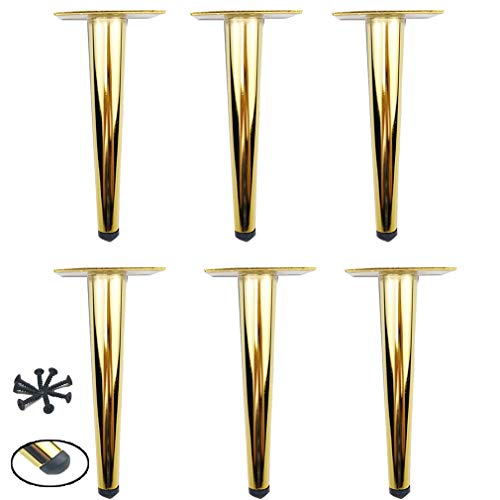 GUIXAN Möbelbeine 12 cm / 4,7 Zoll, schmiedeeiserne Couchtischbeine, für Schrank und Sofa, Tragfähigkeit 600 kg, Gold, 6er-Set GUIXAN Möbelbeine 12 cm / 4,7 Zoll, schmiedeeiserne Couchtischbeine, für Schrank und Sofa, Tragfähigkeit 600 kg, Gold, 6er-Set von GUIXAN