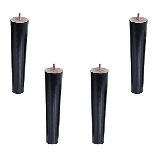 GUIXAN Möbelbeine aus Holz, 4er-Set, Massivholz-Sofabeine, Ersatzsessel, Schrankfüße, Kegelbeine für Ottomane, Couch, Kommode, TV-Schrank, Betttisch, mit vorgebohrter M6-Schraube, schwarz GUIXAN Möbelbeine aus Holz, 4er-Set, Massivholz-Sofabeine, Ersatzsessel, Schrankfüße, Kegelbeine für Ottomane, Couch, Kommode, TV-Schrank, Betttisch, mit vorgebohrter M6-Schraube, schwarz von GUIXAN