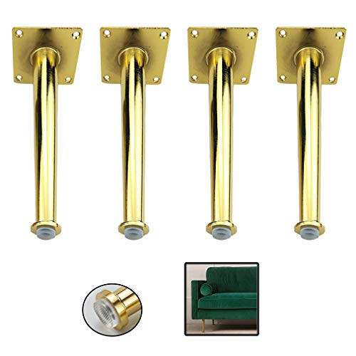 GUIXAN Möbelbeine aus Metall, verdickte Schrankbeine, Sofafüße, Ersatzbeine x4, Tragfähigkeit 500 kg, Gold, mit Schrauben, Höhe 5,9 Zoll 7,9 Zoll GUIXAN Möbelbeine aus Metall, verdickte Schrankbeine, Sofafüße, Ersatzbeine x4, Tragfähigkeit 500 kg, Gold, mit Schrauben, Höhe 5,9 Zoll 7,9 Zoll von GUIXAN