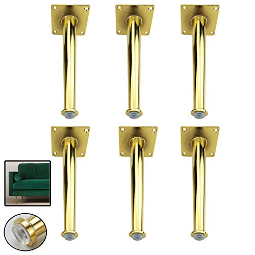 GUIXAN Möbelbeine aus Metall, verdickte Schrankbeine, Sofafüße, Ersatzbeine x4, Tragfähigkeit 500 kg, Gold, mit Schrauben, Höhe 5,9 Zoll 7,9 Zoll GUIXAN Möbelbeine aus Metall, verdickte Schrankbeine, Sofafüße, Ersatzbeine x4, Tragfähigkeit 500 kg, Gold, mit Schrauben, Höhe 5,9 Zoll 7,9 Zoll von GUIXAN