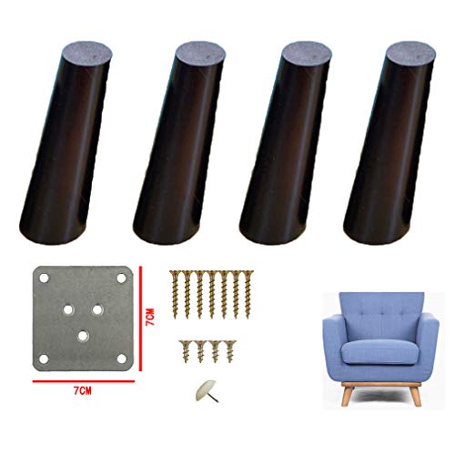 GUIXAN Schräge Kegel-Möbelbeine, Massivholz-Sofabeine, Schrankbeine, Sofafüße, TV-Schreibtischbeine, Tischbeine, Küchenfüße, Ersatzbeine, für Couchtisch, Esstisch, 4er-Set, Schwarz GUIXAN Schräge Kegel-Möbelbeine, Massivholz-Sofabeine, Schrankbeine, Sofafüße, TV-Schreibtischbeine, Tischbeine, Küchenfüße, Ersatzbeine, für Couchtisch, Esstisch, 4er-Set, Schwarz von GUIXAN