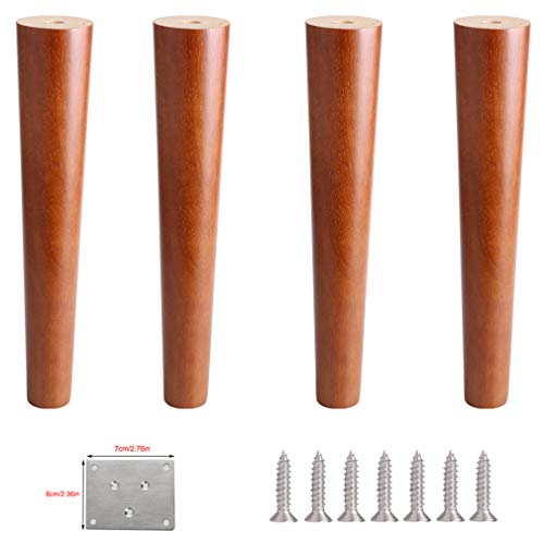 GUIXAN Set mit 4 Möbelbeinen aus Holz, runde Sofafüße aus massivem Gummiholz, vertikale Kegel-Ersatzbeine für den Küchentisch, Bett-, Kleiderschrank-, Stuhl-, TV-, Schrank- und Ottoman-Co GUIXAN Set mit 4 Möbelbeinen aus Holz, runde Sofafüße aus massivem Gummiholz, vertikale Kegel-Ersatzbeine für den Küchentisch, Bett-, Kleiderschrank-, Stuhl-, TV-, Schrank- und Ottoman-Co von GUIXAN