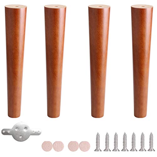 GUIXAN Set mit 4 runden Möbelbeinen aus Holz, Sofa- und Couchfüßen aus massivem Gummiholz, vertikale Ersatzbeine für den Küchentisch, Bett, Kleiderschrank, Stuhl, TV-Schrank, Ottomane, Lo GUIXAN Set mit 4 runden Möbelbeinen aus Holz, Sofa- und Couchfüßen aus massivem Gummiholz, vertikale Ersatzbeine für den Küchentisch, Bett, Kleiderschrank, Stuhl, TV-Schrank, Ottomane, Lo von GUIXAN