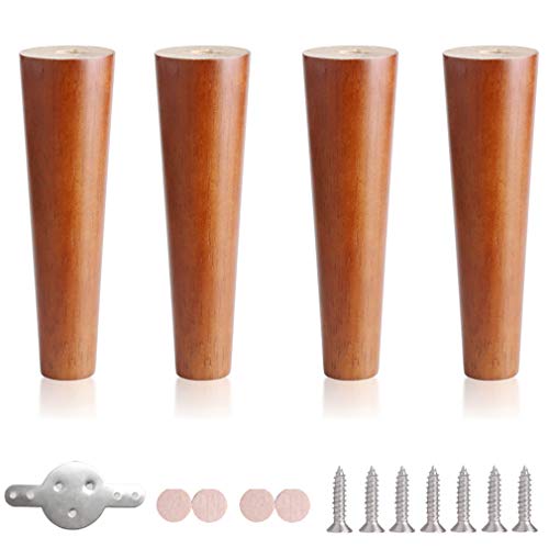 GUIXAN Set mit 4 runden Möbelbeinen aus Holz, Sofa- und Couchfüßen aus massivem Gummiholz, vertikale Ersatzbeine für den Küchentisch, Bett, Kleiderschrank, Stuhl, TV-Schrank, Ottomane, Lo GUIXAN Set mit 4 runden Möbelbeinen aus Holz, Sofa- und Couchfüßen aus massivem Gummiholz, vertikale Ersatzbeine für den Küchentisch, Bett, Kleiderschrank, Stuhl, TV-Schrank, Ottomane, Lo von GUIXAN