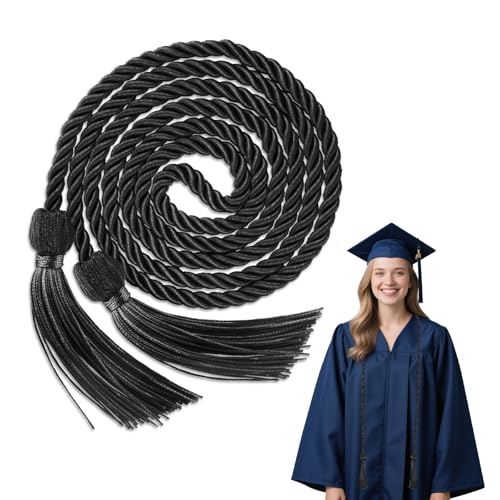 Abschlusskordel, Ehrenkordel, Kordeln für den Abschluss 2025, Ehrenkordel mit Quaste, 170 cm, Abschlussfeier, Ehrenkordel, Abschlussdekoration, für Studenten, Master, Doktorat (Blau) von GUIZIYAO