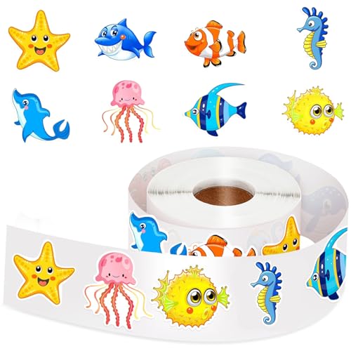 Tier Aufkleber, 500 Stück Aufkleber Tiere Kinder, mit 8 Cartoon-Tiermotiven, Tiersticker Selbstklebend, Belohnungsaufkleber Rolle, für Scrapbooking, DIY Handwerk, Geschenke für Kind Tier Aufkleber, 500 Stück Aufkleber Tiere Kinder, mit 8 Cartoon-Tiermotiven, Tiersticker Selbstklebend, Belohnungsaufkleber Rolle, für Scrapbooking, DIY Handwerk, Geschenke für Kind von GUIZIYAO