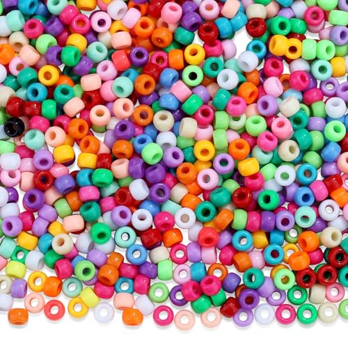 GUJOXILA 1000 Stück Bunte Pony Perlen mit Zum Auffädeln Große Loch Bastelperlen Pony Beads Perlen Set für Armbänder Halsketten Schlüsselanhänger Schmuckherstellung Basteln GUJOXILA 1000 Stück Bunte Pony Perlen mit Zum Auffädeln Große Loch Bastelperlen Pony Beads Perlen Set für Armbänder Halsketten Schlüsselanhänger Schmuckherstellung Basteln von GUJOXILA