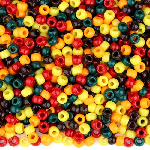 GUJOXILA 1000 Stück Herbst Perlen Basteln Pony Beads Armbänder Kandi Beads Große Loch 6x9mm Perlen Set für Herbstfest Party DIY Zubehör Herbst Deko Innen GUJOXILA 1000 Stück Herbst Perlen Basteln Pony Beads Armbänder Kandi Beads Große Loch 6x9mm Perlen Set für Herbstfest Party DIY Zubehör Herbst Deko Innen von GUJOXILA