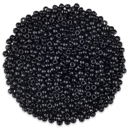 GUJOXILA 1000 Stück Schwarz Pony Perlen mit Zum Auffädeln Große Loch 6x9mm Kandi Beads Bastelperlen Pony Beads Perlen Set für Armbänder Halsketten Schlüsselanhänger Schmuckherstellung GUJOXILA 1000 Stück Schwarz Pony Perlen mit Zum Auffädeln Große Loch 6x9mm Kandi Beads Bastelperlen Pony Beads Perlen Set für Armbänder Halsketten Schlüsselanhänger Schmuckherstellung von GUJOXILA