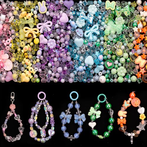 GUJOXILA Perlen zum Auffädeln Acrylperlen Perlen für Armbänder 6 Farben Kawaii Bastelperlen Enthält Blumenschleife Schmetterling Herz Für Halsketten Schmuckherstellung Handy Kette DIY GUJOXILA Perlen zum Auffädeln Acrylperlen Perlen für Armbänder 6 Farben Kawaii Bastelperlen Enthält Blumenschleife Schmetterling Herz Für Halsketten Schmuckherstellung Handy Kette DIY von GUJOXILA