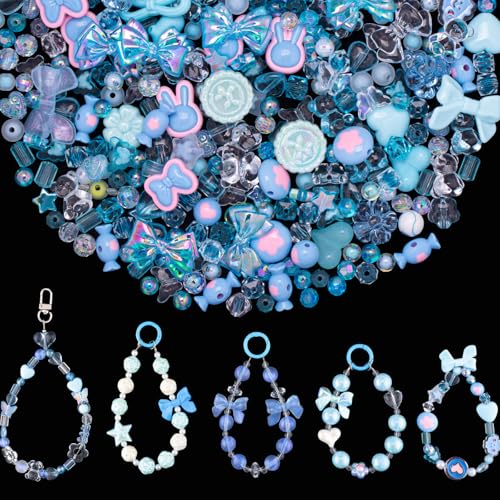 GUJOXILA Perlen zum Auffädeln Blau Acrylperlen Perlen für Armbänder Blau Kawaii Bastelperlen Enthält Blumenschleife Schmetterling Herz Für Halsketten Schmuckherstellung Handy Kette DIY GUJOXILA Perlen zum Auffädeln Blau Acrylperlen Perlen für Armbänder Blau Kawaii Bastelperlen Enthält Blumenschleife Schmetterling Herz Für Halsketten Schmuckherstellung Handy Kette DIY von GUJOXILA