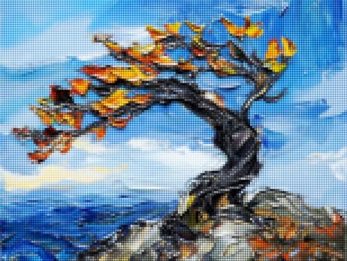 Diamond Painting Baum Daiments Painting Erwachsene Meer, Diamond Painting Kinder Stickerei Kreuzstich Zubehör Set für Aesthetic Room Wohnzimmer und Schlafzimmer Wanddeko, Geschenk 60x80 cm 84-1 Diamond Painting Baum Daiments Painting Erwachsene Meer, Diamond Painting Kinder Stickerei Kreuzstich Zubehör Set für Aesthetic Room Wohnzimmer und Schlafzimmer Wanddeko, Geschenk 60x80 cm 84-1 von GUKUGEKO