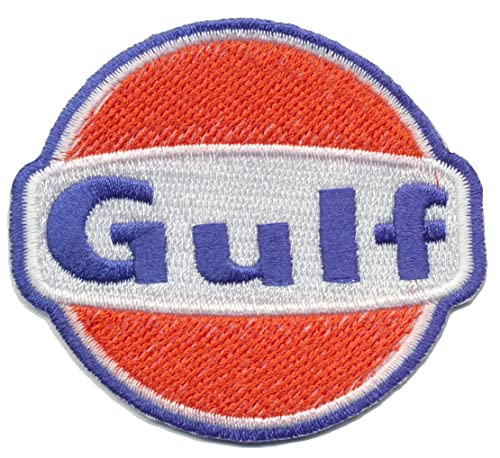 GULF Patch Aufnäher Aufbügler Tankstelle Vintage Motorsport USA Gasoline von Gulf