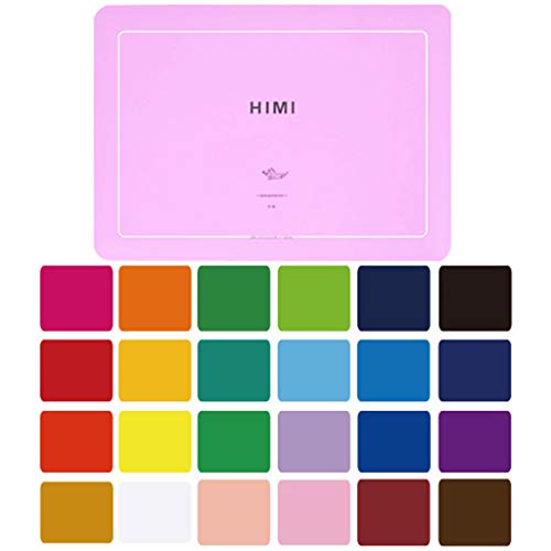 GUMEI Gouache Paint Set 24 Lebendige Farben Ungiftige Farben mit tragbarer Gehäusepalette von GUMEI