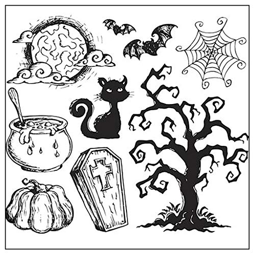 GUMEI Happy Halloween Transparent Silikon Stempel Siegel für DIY Scrapbooking Fotoalbum von GUMEI