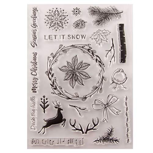GUMEI Kranz Hirsch Silikon Klarer Siegel Stempel DIY Scrapbooking Prägung Foto Album Art GUMEI Kranz Hirsch Silikon Klarer Siegel Stempel DIY Scrapbooking Prägung Foto Album Art von GUMEI
