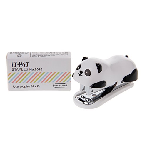 GUMEI Mini Panda Hefter Set Papierbinder innerhalb von 1000 Stück Heftklammern Büro Schulmaterial von GUMEI