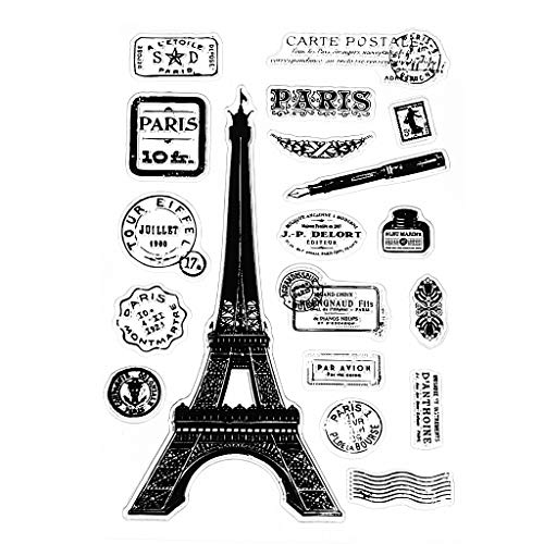 GUMEI Paris Tower Transparentes Silikon Klarer Stempel Cling Diary DIY Scrapbooking von GUMEI
