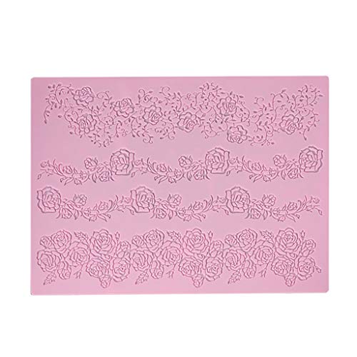 GUMEI Rose Lace Silikon Matte Schimmel Schokoladenkuchen Fondant Schimmel DIY Crafts Dekoration Backwerkzeuge von GUMEI