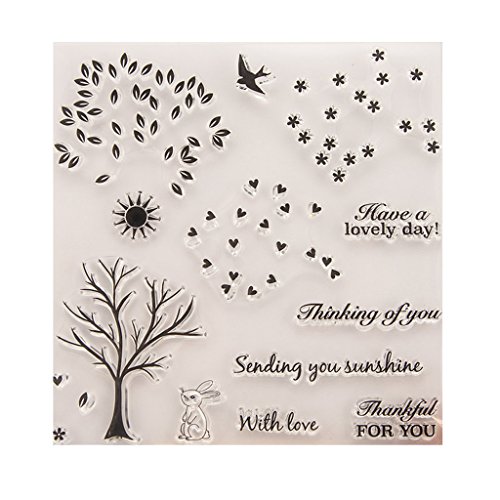 GUMEI Transparent Stamp Silikon Siegel Blatt Dekor für DIY Scrapbook Craft Card Album GUMEI Transparent Stamp Silikon Siegel Blatt Dekor für DIY Scrapbook Craft Card Album von GUMEI