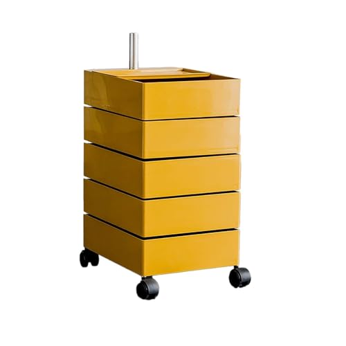 GUODDM Schubladenbox Aktenordner-Organizer, Um 360 Grad Drehbarer Aktenschubladen-Schreibtischschrank, Für Nachttisch/Badezimmer/Büroregal, 34 X 44 X 71 Cm, Abnehmbares Design(E) von GUODDM