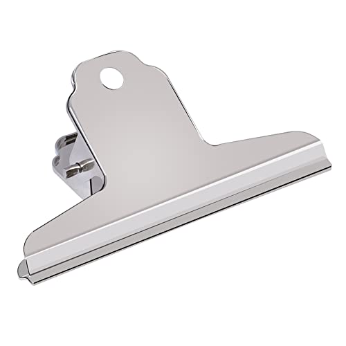 GUOKOFF 12 Stück Bulldogge Clip Große, 160mm Metall Scharnier Clips, Silber Edelstahl Papierbinder, Bulldog Binder Clips Büroklammern für für Bilder, Fotos, Küche und Büro von GUOKOFF