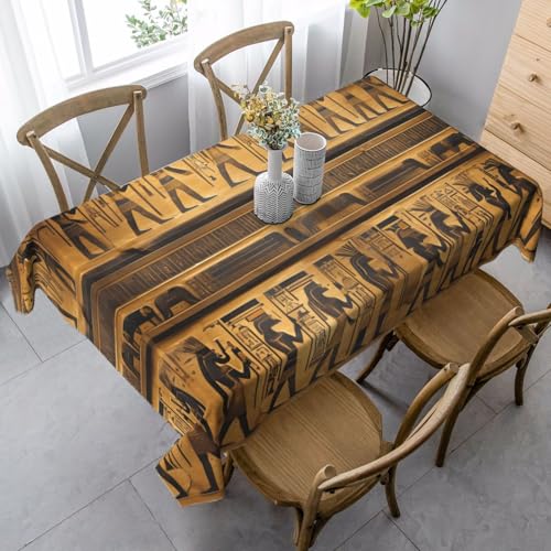 GUOLGP Ägypten Hieroglyphen Druck Multifunktionstischdecke 89,9 x 140,9 cm, rechteckig, wasserdicht, für Küche, Esszimmer von GUOLGP