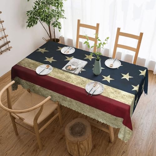 GUOLGP Große Tischdecke mit amerikanischer Flagge, 137 x 183 cm, rechteckig, wasserdicht, knitterfrei, für Küche GUOLGP Große Tischdecke mit amerikanischer Flagge, 137 x 183 cm, rechteckig, wasserdicht, knitterfrei, für Küche von GUOLGP