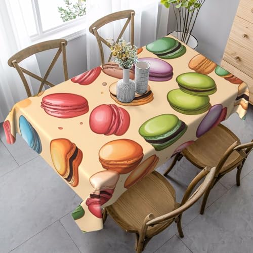 GUOLGP Macaron Biscuit Flavored Print Multifunction 35x55 In Rectangle Tablecloth Waterproof for Kitchen Dining Room von GUOLGP