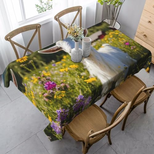 GUOLGP Multifunktionale Tischdecke, Ziegenmuster, 89 x 140 cm, rechteckig, wasserdicht, für Küche, Esszimmer von GUOLGP