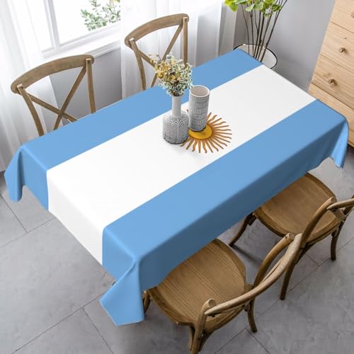 GUOLGP Multifunktionale Tischdecke mit argentinischer Flagge, 89 x 140 cm, rechteckig, wasserdicht, für Küche, Esszimmer von GUOLGP