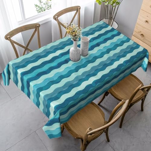 GUOLGP Multifunktionstischdecke, rechteckig, wasserdicht, für Küche, Esszimmer, 89 x 140 cm, Blau von GUOLGP