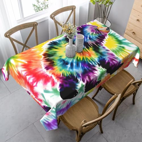 GUOLGP Multifunktionstischdecke mit Bärentanz-Motiv, rechteckig, wasserdicht, für Küche, Esszimmer, 89 x 140 cm von GUOLGP